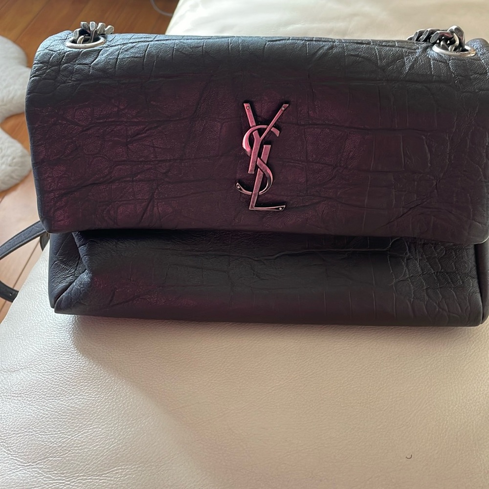 YSL handbag - gray new used once !!